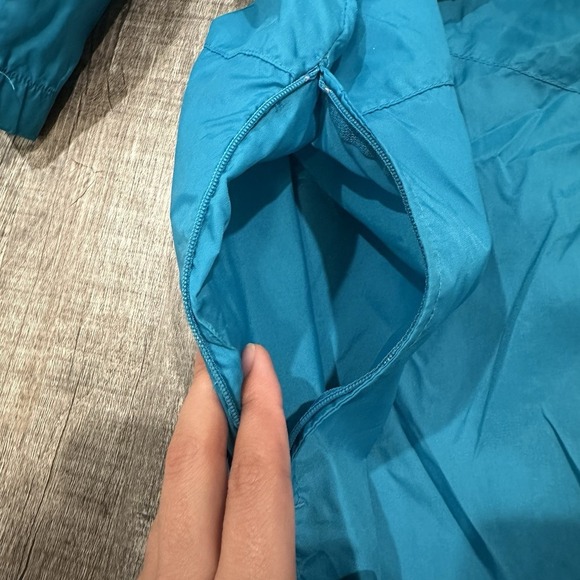 Vintage Nike Windrunner Windbreaker Jacket Teal Blue Hooded Full Zip Mens XL 90s - Picture 10 of 15